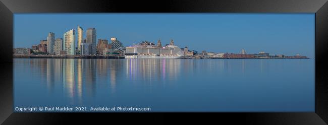 Liverpool Waterfront and MSC Virtuosa Framed Print by Paul Madden