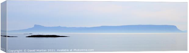 Eigg from Arisaig on a Calm Day Canvas Print by David Morton