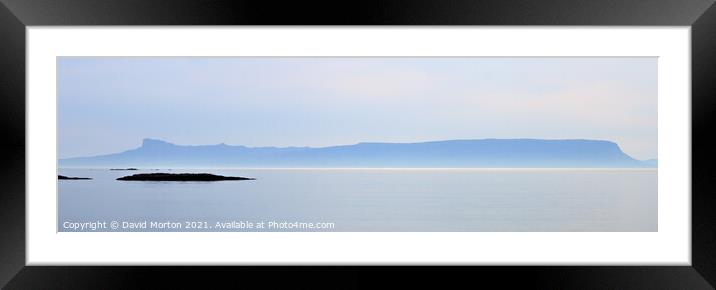 Eigg from Arisaig on a Calm Day Framed Mounted Print by David Morton