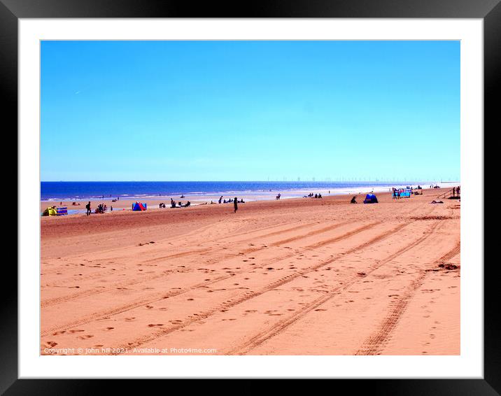 The beach at Sutton-on-Sea, Lincolnshire Framed Mounted Print by john hill