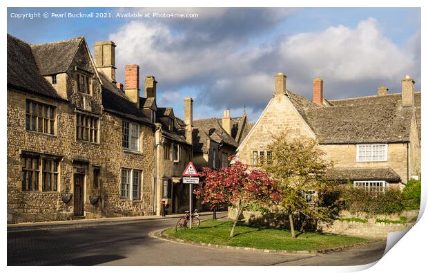 Cotswold Cottages Chipping Campden Gloucestershire Print by Pearl Bucknall