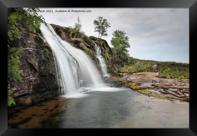 The Ardessie Falls near Dundonnell, NW Highlands, Scotland, UK Framed Print by David Forster