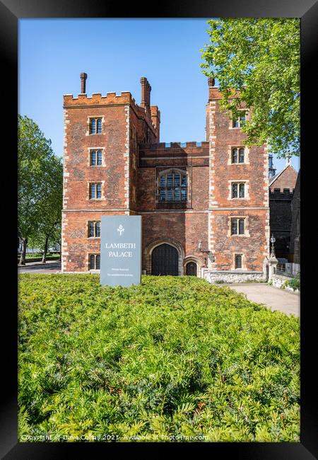 Lambeth Palace in Lambeth on London's South Bank, London, UK Framed Print by Dave Collins