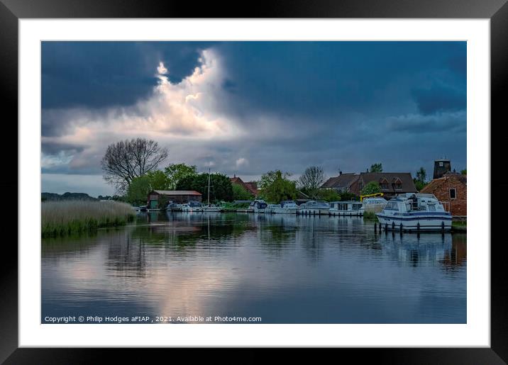 Stokesby , Last Light Framed Mounted Print by Philip Hodges aFIAP ,