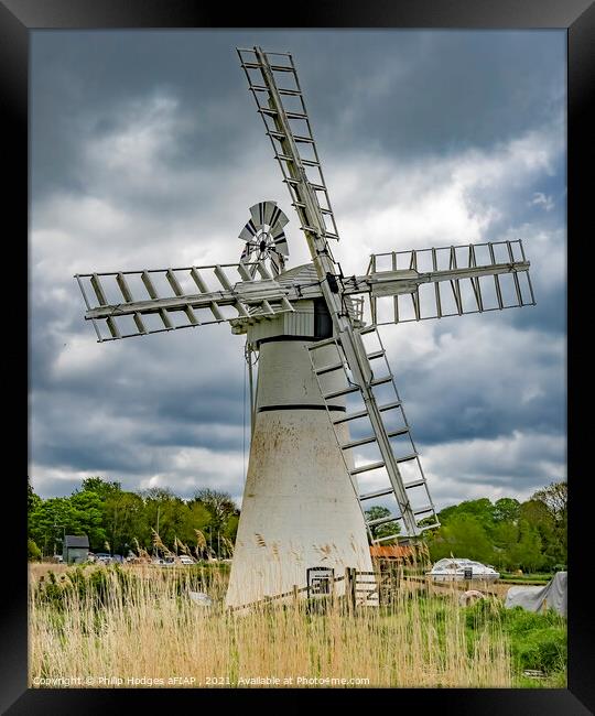 Thurne Dyke drainage Mill Framed Print by Philip Hodges aFIAP ,