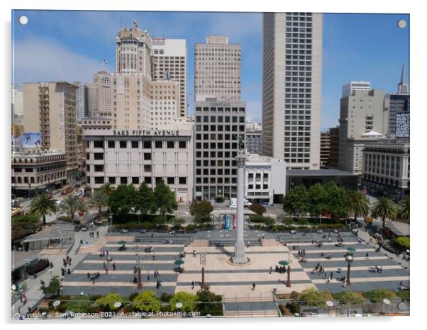 Union Square, San Francisco Acrylic by Sam Robinson