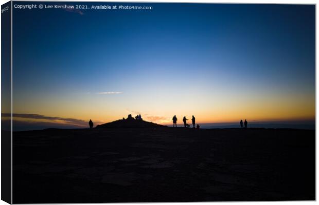 Waiting for the Sunrise atop Pen y Fan Canvas Print by Lee Kershaw