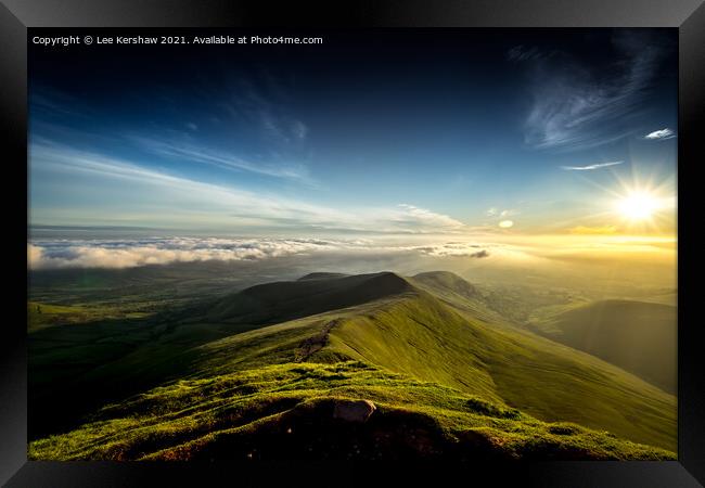 Sunrise over the Brecons Framed Print by Lee Kershaw