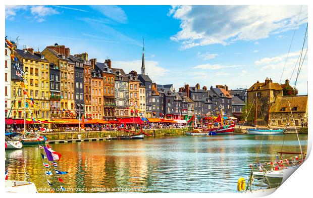 Port of Honfleur. Normandy Print by Stefano Orazzini