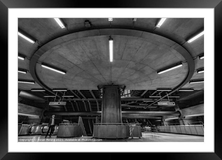 Westminster Underground Station Framed Mounted Print by Hiran Perera