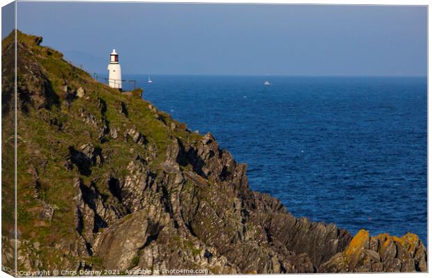 Spy House Point Lighthouse in Polperro, Cornwall, UK Canvas Print by Chris Dorney