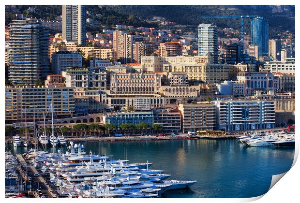 Monaco Monte Carlo Cityscape Print by Artur Bogacki