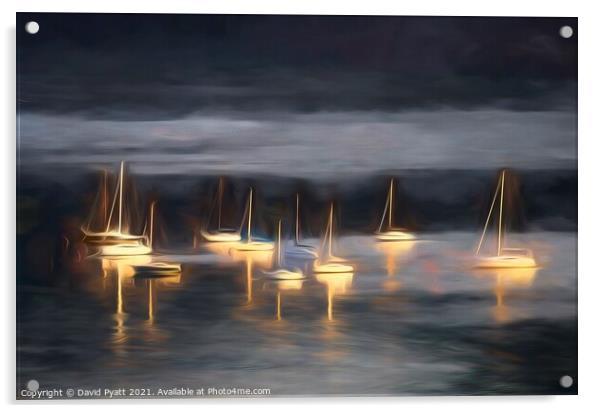 Lake Mondsee Boats Art Acrylic by David Pyatt