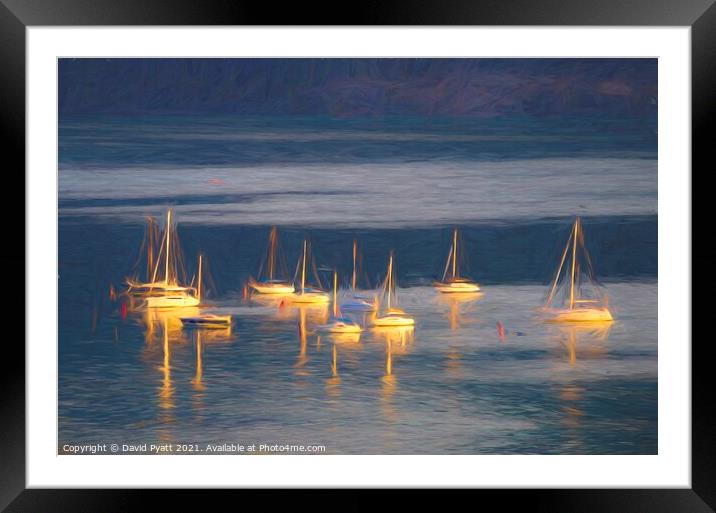 Lake Mondsee Boat Art Framed Mounted Print by David Pyatt