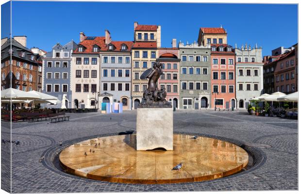 Old Town Market Square of Warsaw in Poland Canvas Print by Artur Bogacki