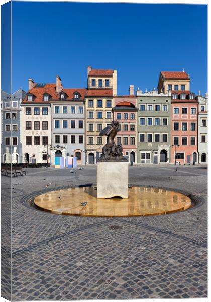 Old Town Market Place in Warsaw Canvas Print by Artur Bogacki