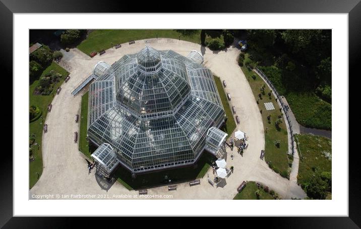 Palm House By Drone Framed Mounted Print by Ian Fairbrother
