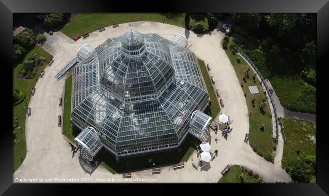 Palm House By Drone Framed Print by Ian Fairbrother