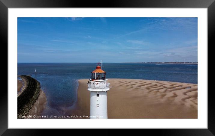 Lighthouse from above  Framed Mounted Print by Ian Fairbrother