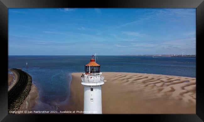 Lighthouse from above  Framed Print by Ian Fairbrother
