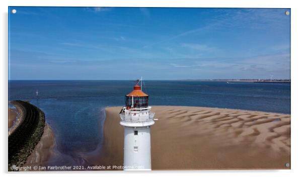 Lighthouse from above  Acrylic by Ian Fairbrother