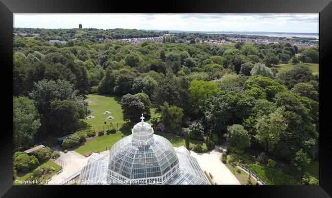 Palm House By Drone  Framed Print by Ian Fairbrother