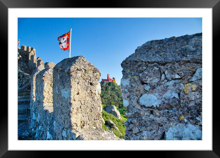 Sintra, Portugal, Scenic Castle of the Moors Framed Mounted Print by Elijah Lovkoff