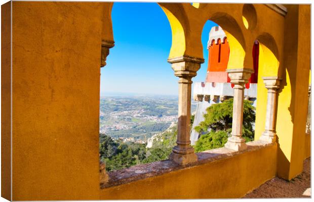 Scenic colorful Pena Palace in Sintra, Portugal Canvas Print by Elijah Lovkoff