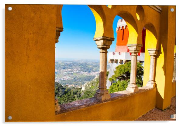 Scenic colorful Pena Palace in Sintra, Portugal Acrylic by Elijah Lovkoff