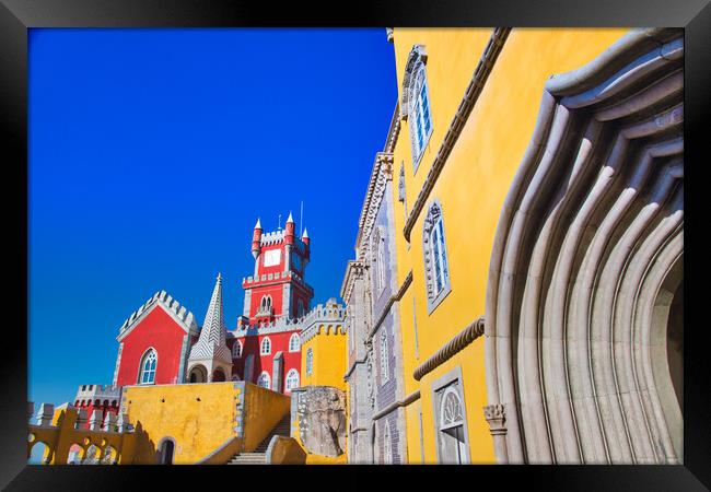 Scenic Pena Palace in Sintra, Portugal Framed Print by Elijah Lovkoff