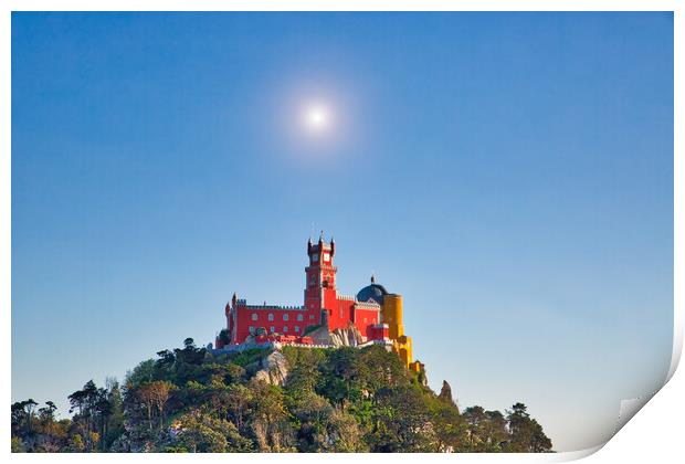 Scenic colorful Pena Palace in Sintra, Portugal Print by Elijah Lovkoff