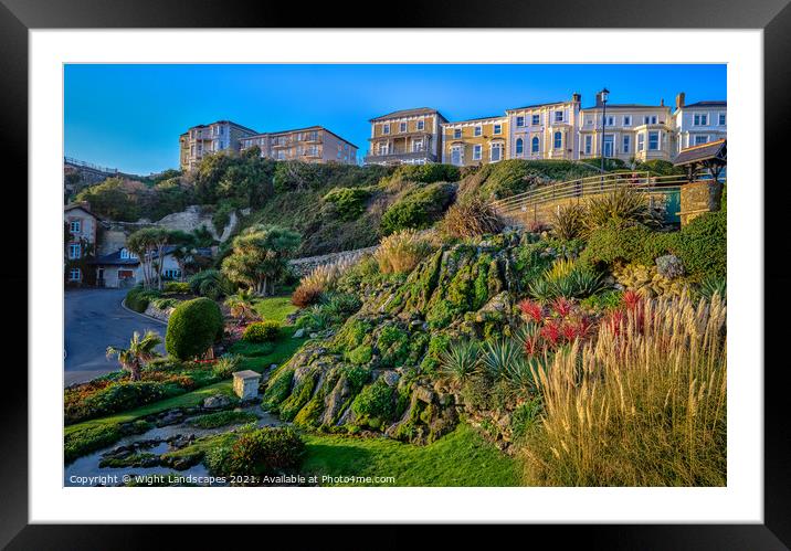 Ventnor Cascade Gardens Framed Mounted Print by Wight Landscapes