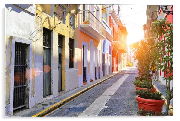 San Juan streets on a bright sunny day Acrylic by Elijah Lovkoff