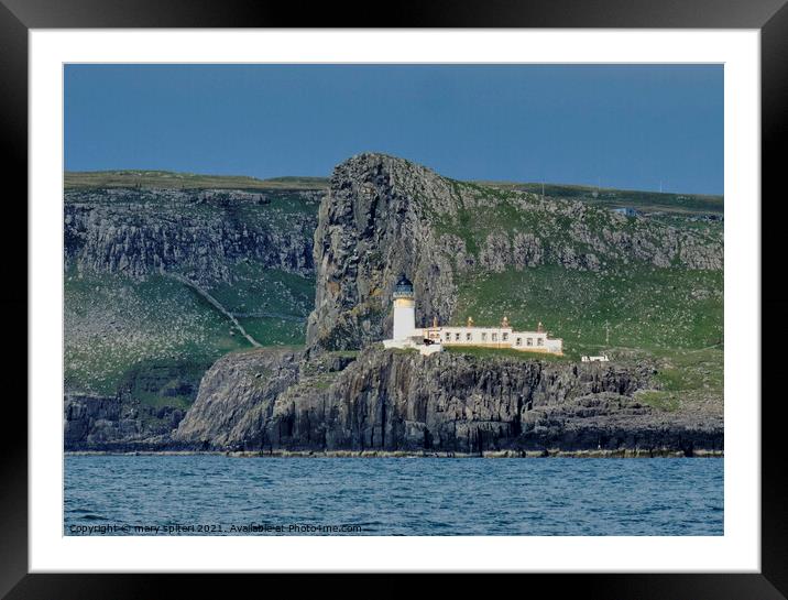 Neist Point Lighthouse, Isle of Skye Framed Mounted Print by mary spiteri