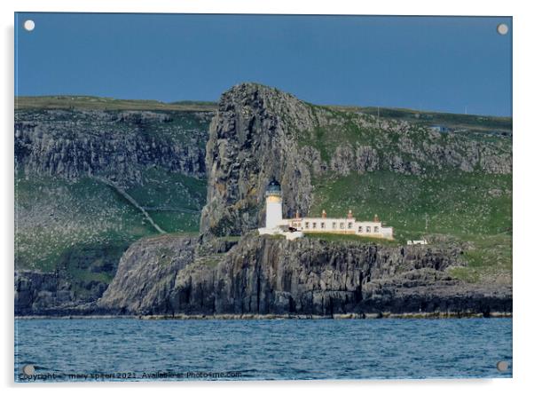 Neist Point Lighthouse, Isle of Skye Acrylic by mary spiteri