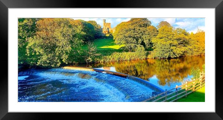 Hornby Castle and Weir Framed Mounted Print by Michele Davis