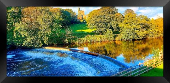 Hornby Castle and Weir Framed Print by Michele Davis