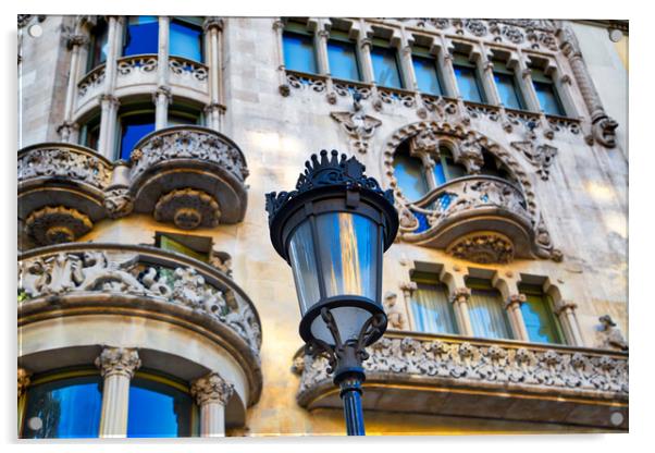Beautiful Barcelona streets in historic center Acrylic by Elijah Lovkoff