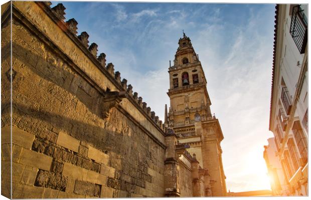 Mezquita Cathedral  at a  bright sunny day in the heart of historic center of Cordoba Canvas Print by Elijah Lovkoff