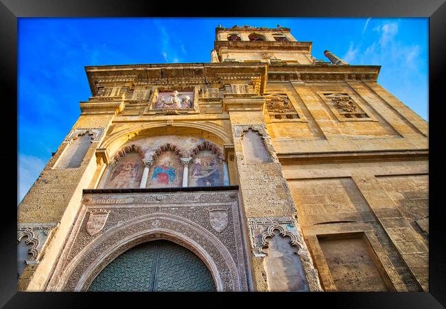 Mezquita Cathedral  at a  bright sunny day in the heart of historic center of Cordoba Framed Print by Elijah Lovkoff