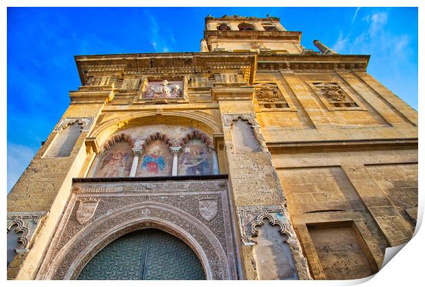 Mezquita Cathedral  at a  bright sunny day in the heart of historic center of Cordoba Print by Elijah Lovkoff