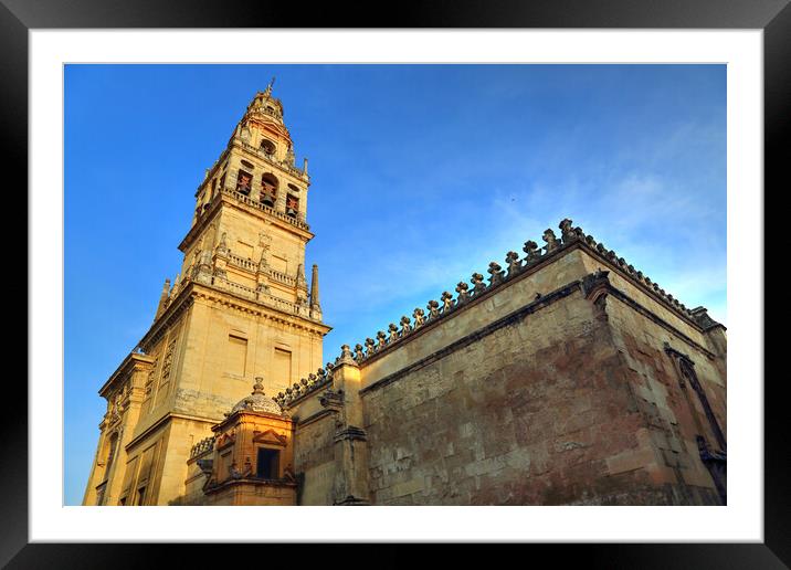 Mezquita Cathedral of Cordoba on a bright sunny day Framed Mounted Print by Elijah Lovkoff