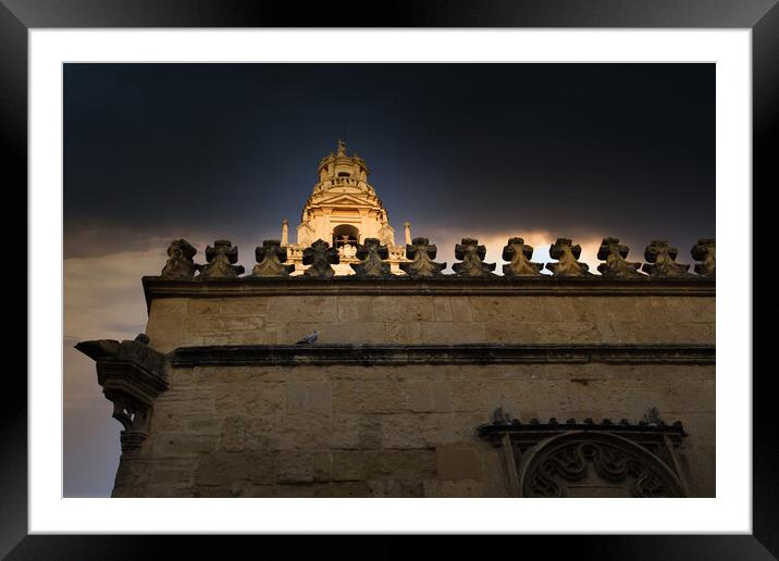 Mezquita Cathedral at sunset in the heart of historic center of  Framed Mounted Print by Elijah Lovkoff
