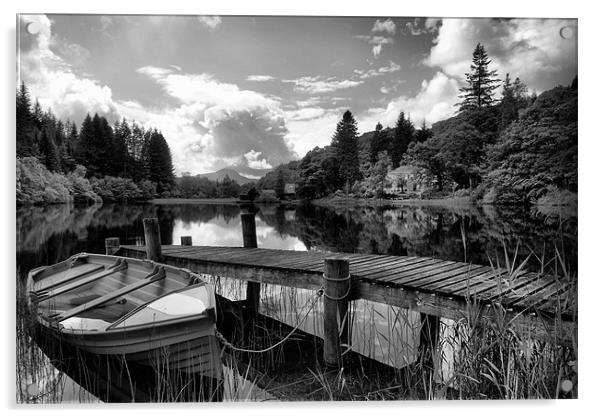 Loch Ard Black and White Acrylic by Sandi-Cockayne ADPS