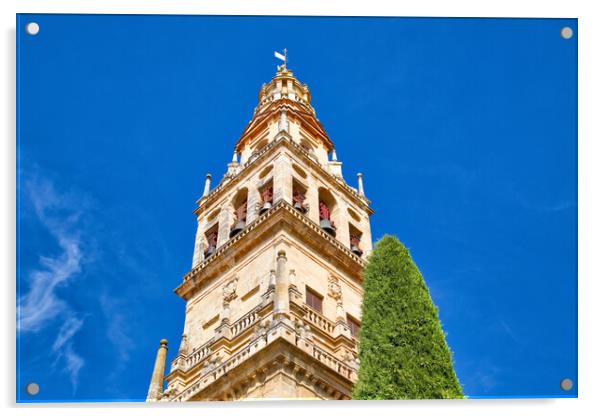 Mezquita Cathedral at a bright sunny day in the heart of historic center of Cordoba Acrylic by Elijah Lovkoff