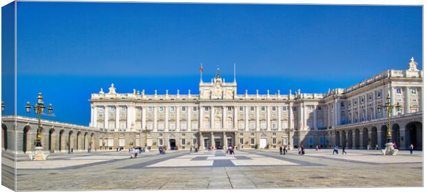 Famous Royal Palace in Madrid in historic city center, the official residence of the Spanish Royal Family Canvas Print by Elijah Lovkoff