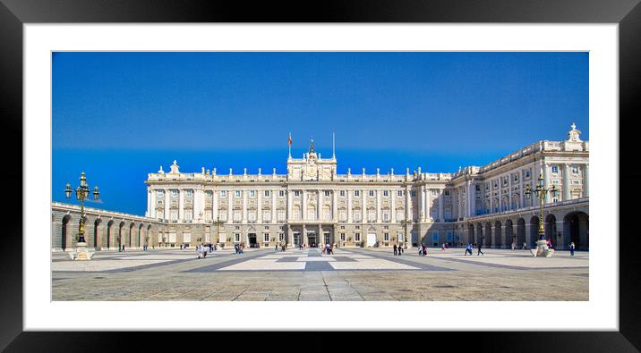 Famous Royal Palace in Madrid in historic city center, the official residence of the Spanish Royal Family Framed Mounted Print by Elijah Lovkoff