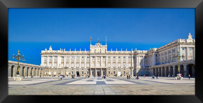 Famous Royal Palace in Madrid in historic city center, the official residence of the Spanish Royal Family Framed Print by Elijah Lovkoff