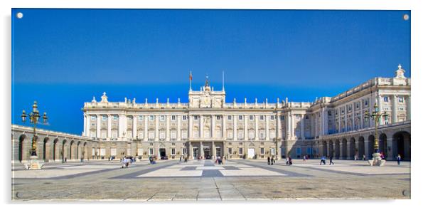 Famous Royal Palace in Madrid in historic city center, the official residence of the Spanish Royal Family Acrylic by Elijah Lovkoff