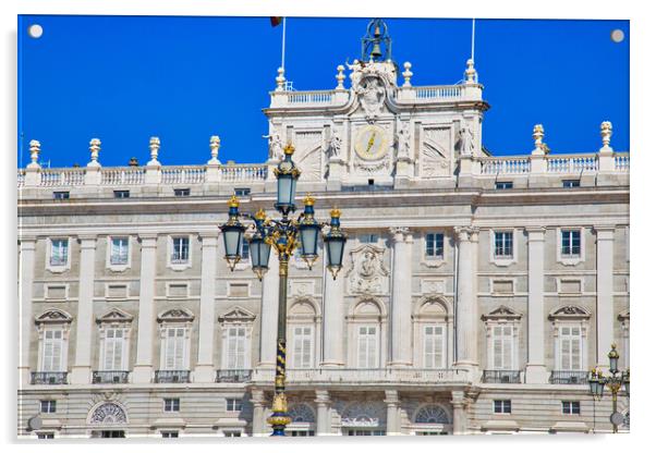 Famous Royal Palace in Madrid in historic city center, the official residence of the Spanish Royal Family Acrylic by Elijah Lovkoff